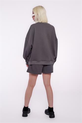 Mad Girls Smoke Gray Shorts Set Mg1170