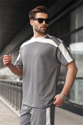 Füme Erkek Şort T-shirt Takımı E7346