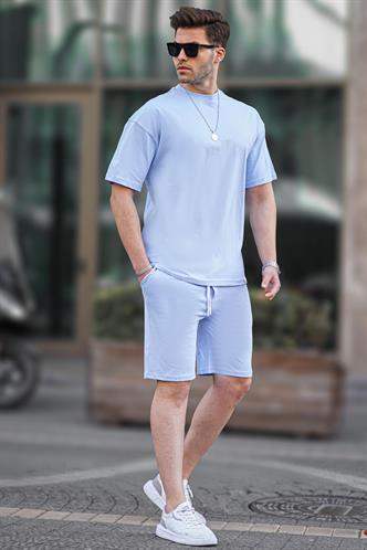 Bebe Mavisi Basic Erkek Şort Takımı 6377