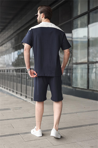 Lacivert Erkek Şort T-shirt Takımı E7346