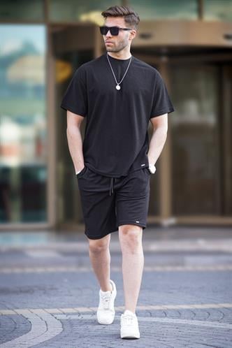 Siyah Basic Erkek Şort Takımı 5950