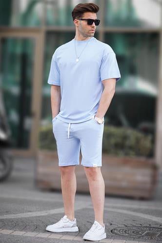 Bebe Mavisi Basic Erkek Şort Takımı 6377