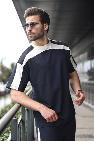 Lacivert Erkek Şort T-shirt Takımı E7346