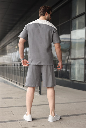 Füme Erkek Şort T-shirt Takımı E7346