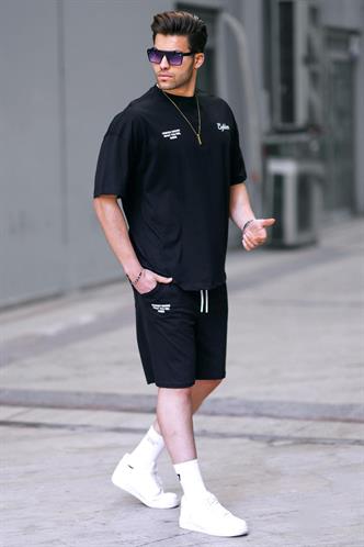 Siyah Erkek Şort Takımı 5937