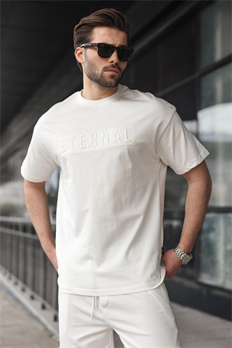 Ekru Erkek Şort T-shirt Takım E7347