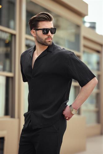 Siyah Basic Erkek Şort Takımı 6729