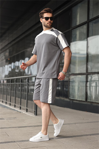 Füme Erkek Şort T-shirt Takımı E7346