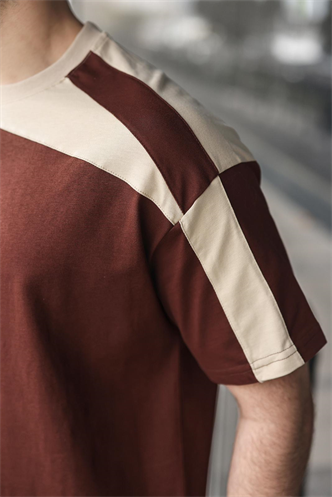 Acı Kahverengi Erkek Şort T-shirt Takımı E7346