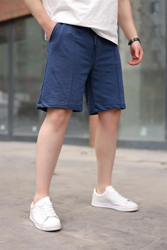 Lacivert Beli Ayarlanabilir Regular Fit Erkek Şort E6585