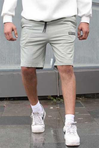 Su Yeşili Baskılı Erkek Kapri Şort 5487