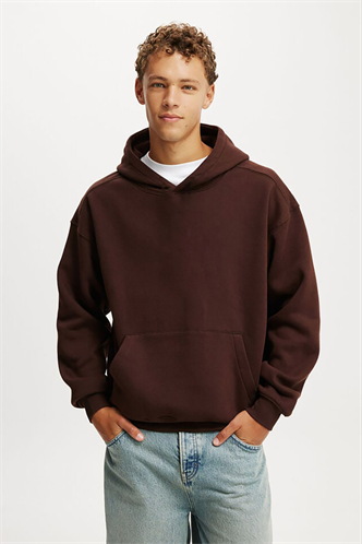 Kahverengi Kapüşonlu Kanguru Cep Erkek Sweatshirt E7169