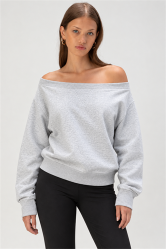 Karmelanj Kayık Yaka Kadın Sweatshirt MG2239