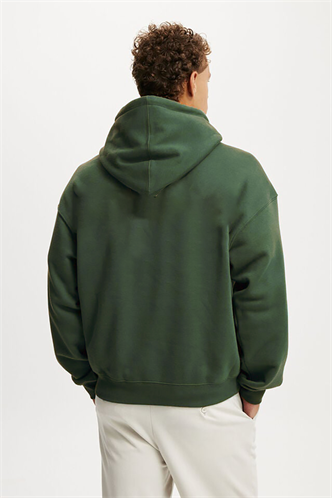 Haki Kapüşonlu Kanguru Cep Erkek Sweatshirt E7169