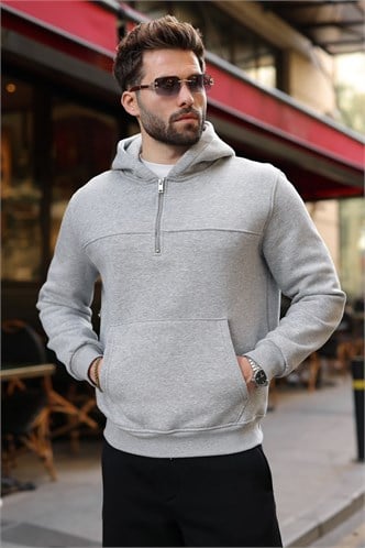 Grimelanj Kanguru Cepli Kapüşonlu Erkek Sweatshirt E7218