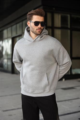 Grimelanj Kapüşonlu Kanguru Cep Erkek Sweatshirt E7169