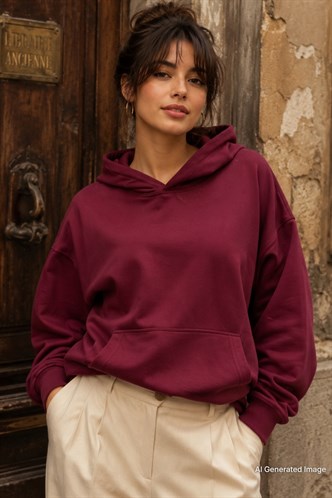 Bordo Oversize Cepli Sweatshirt MG2207