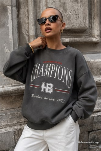 Mad Girls Füme Kadın Sweatshirt MG930