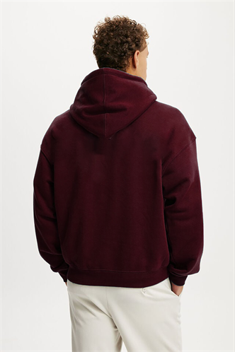 Bordo Kapüşonlu Kanguru Cep Erkek Sweatshirt E7169