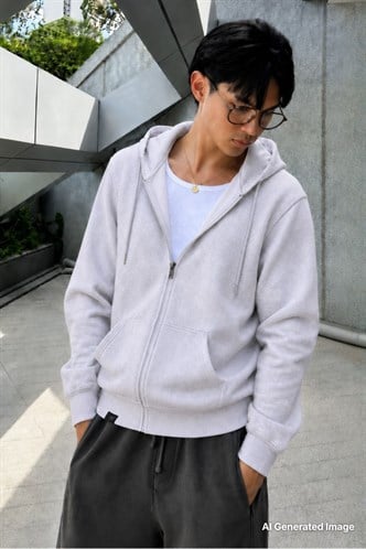 Karmelanj Kapüşonlu Regular Fit Erkek Sweatshirt 6033