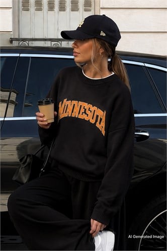 Mad Girls Black Sweatshirt MG1268