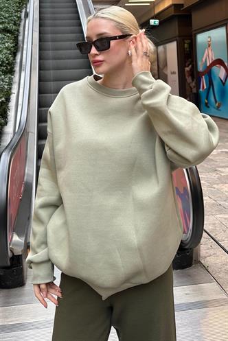 Mint Green Crewneck Basic Sweatshirt MG1559