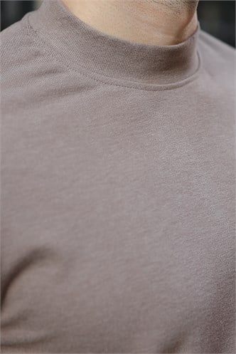 Vizon Yarım Balıkçı Yaka Slim Fit Erkek Sweatshirt E7202
