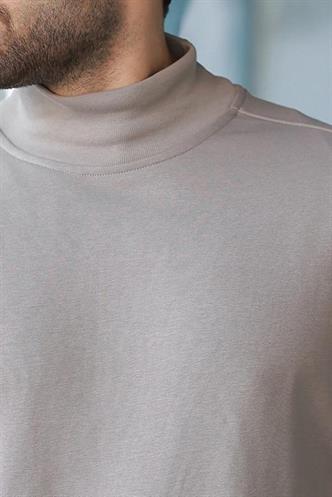 Boyalı Gri Yarım Balıkçı Yaka Erkek Basic Sweatshirt E7158