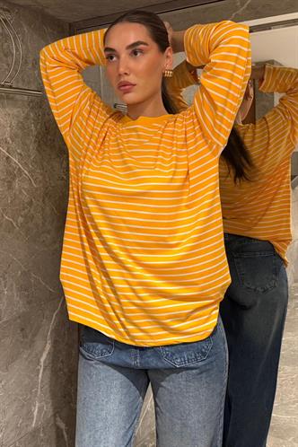 Turuncu Çizgili Sweatshirt MG2572