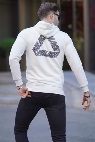 Madmext Beyaz Baskılı Sweatshirt 5303