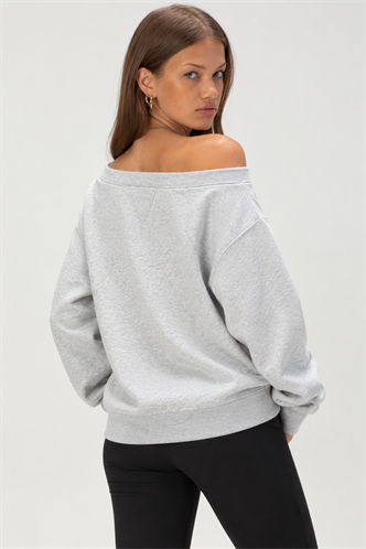 Karmelanj Kayık Yaka Kadın Sweatshirt MG2239