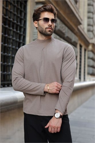 Vizon Yarım Balıkçı Yaka Slim Fit Erkek Sweatshirt E7202