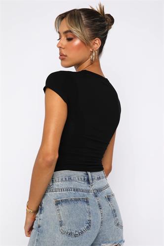 Siyah Basic Kadın Tişört MG2012