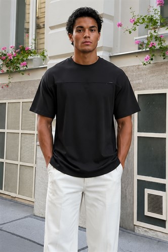 Siyah Oversize Erkek Tişört 6196