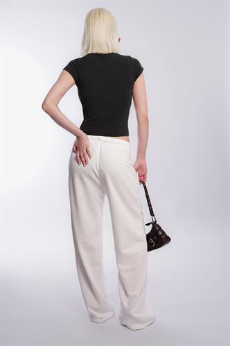 Siyah V Yaka Basic Kadın Tişört Mg2450