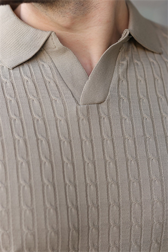 Vizon Slim Fit Polo Yaka Triko Erkek Tişört E7472