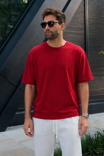 Madmext Men Maroon T-shirt 4951