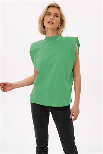 Mad Girls Mint Green Sleeveless T-Shirt MG900