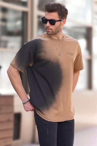 Vizon Baskılı Bisiklet Yaka Erkek Tişört 7028