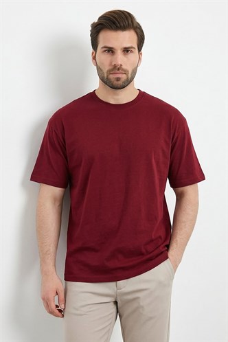 Bordo Regular Fit Basic Erkek Tişört 6131