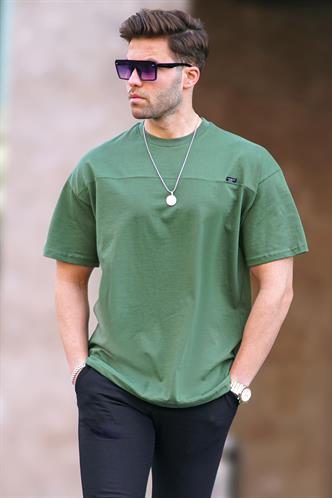 Haki Oversize Erkek Tişört 6196