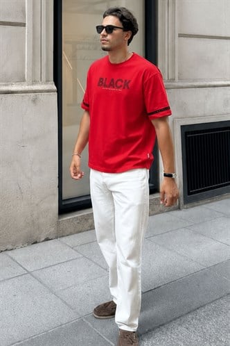 Madmext Men Printed Red T-shirt 4976