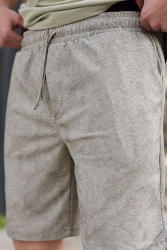 Mint Yeşili %100 Pamuklu Bisiklet Yaka Şort Tişört Takım E7359