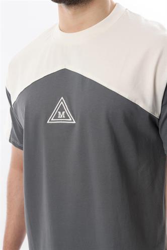 Ekru OverFit Garnili Erkek T-shirt E7104