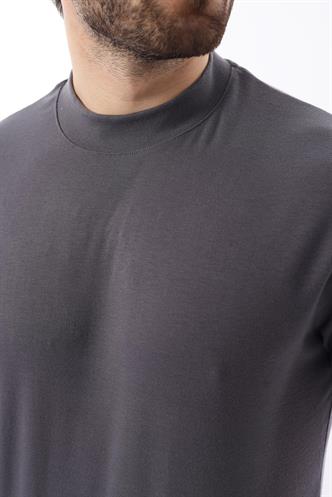 Füme Bisiklet Yaka Basic Erkek T-shirt E7113