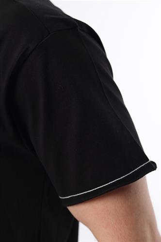  Madmext Siyah Bisiklet Yaka Basic Erkek Tişört E7105