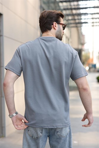 Füme Dikiş Detaylı Regular Fit Erkek Tişört E7183