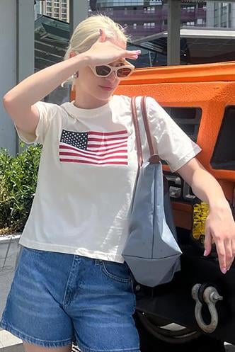 Lacivert Bisiklet Yaka Pamuklu Kısa Kollu Kadın T-Shirt MG2150