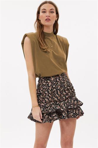 Mad Girls Brown Sleeveless T-Shirt MG900