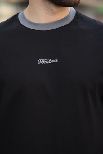 Siyah Baskılı %100 Pamuklu  Erkek T-shirt E7135